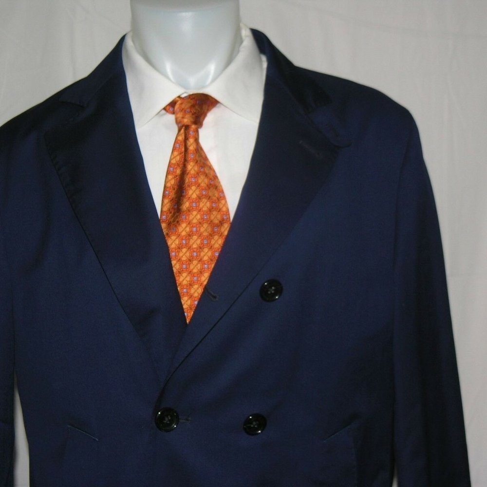 Montecore Lightweight Wool Solid Blue Double Brea… - image 3